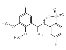 N-[1-(5-chloro-2,3-dimethoxyphenyl)ethyl]-5-fluoro-2-methylsulfonylaniline Structure