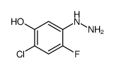 2-chloro-4-fluoro-5-hydrazinylphenol结构式