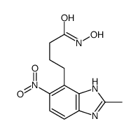 N-hydroxy-4-(2-methyl-5-nitro-1H-benzimidazol-4-yl)butanamide结构式