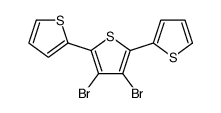 3,4-dibromo-2,5-dithiophen-2-ylthiophene Structure