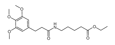ethyl 5-((3-(3,4,5-trimethoxyphenyl)propanoyl)amino)pentanoate结构式