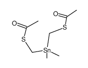 S,S'-((dimethylstannanediyl)bis(methylene)) diethanethioate Structure