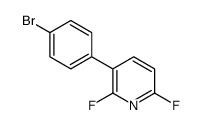 3-(4-bromophenyl)-2,6-difluoropyridine结构式