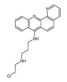 N-benzo[b][1,10]phenanthrolin-7-yl-N'-(2-chloro-ethyl)-propane-1,3-diamine结构式