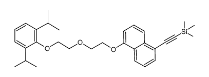 ((5-(2-(2-(2,6-diisopropylphenoxy)ethoxy)ethoxy)naphthalenyl)ethynyl)trimethylsilane结构式