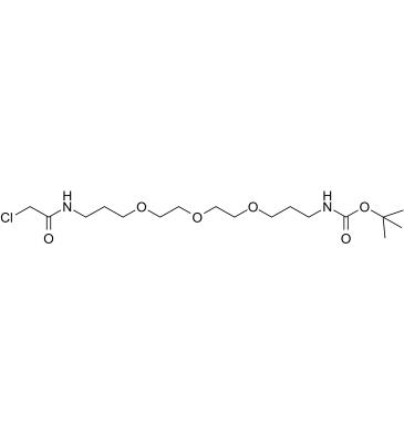 Chloroacetamido-C-PEG3-C3-NHBoc Structure