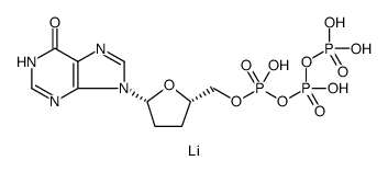 Inosine 5'-(tetrahydrogen triphosphate), 2',3'-dideoxy-, trilithium salt structure