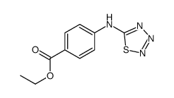 ethyl 4-(thiatriazol-5-ylamino)benzoate结构式