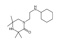 1-[2-(cyclohexylamino)ethyl]-3,3,5,5-tetramethylpiperazin-2-one结构式