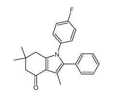 1-(4-Fluoro-phenyl)-3,6,6-trimethyl-2-phenyl-1,5,6,7-tetrahydro-indol-4-one Structure