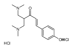 (E)-5-(dimethylamino)-4-[(dimethylamino)methyl]-1-(4-hydroxyphenyl)pent-1-en-3-one,dihydrochloride Structure