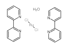 cis-Bis(2,2'-bipyridine)dichlororuthenium(II) hydrate Structure