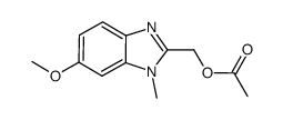 2-acetoxymethyl-6-methoxy-1-methylbenzimidazole Structure