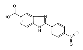2-(4-nitrophenyl)-3H-imidazo[4,5-c]pyridine-6-carboxylic acid结构式