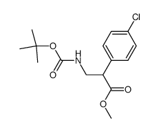 methyl 3-(tert-butoxycarbonylamino)-2-(4-chlorophenyl)propanoate结构式