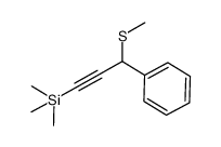 1-phenyl-3-(trimethylsilyl)-2-propynyl methyl sulfide Structure