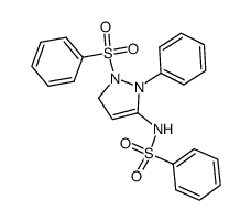 1-benzenesulfonyl-3-benzenesulfonylamino-2-phenyl-2,5-dihydro-1H-pyrazole结构式