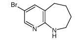 3-bromo-6,7,8,9-tetrahydro-5H-pyrido[2,3-b]azepine结构式