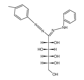 5-Phenyl-1-p-tolylazo-3-D-gluco-formazan结构式