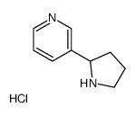 3-pyrrolidin-2-ylpyridine,hydrochloride结构式