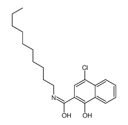 4-chloro-N-decyl-1-hydroxynaphthalene-2-carboxamide结构式