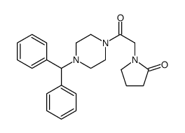 1-[2-(4-benzhydrylpiperazin-1-yl)-2-oxoethyl]pyrrolidin-2-one结构式