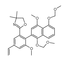 2-[4-ethenyl-2-(4,5-dihydro-4,4-dimethyl-2-oxazolyl)-6-methoxyphenyl]-1,5-bis(methoxymethoxy)-4-methoxynaphthalene结构式