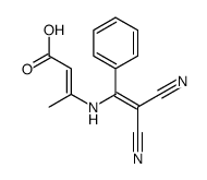 3-[(2,2-dicyano-1-phenylethenyl)amino]but-2-enoic acid Structure