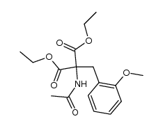 2-acetylamino-2-(2-methoxybenzyl)malonic acid diethyl ester结构式