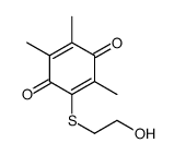 2-(2-hydroxyethylsulfanyl)-3,5,6-trimethylcyclohexa-2,5-diene-1,4-dione结构式