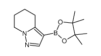 3-(4,4,5,5-四甲基-1,3,2-二氧硼杂环戊烷-2-基)-4,5,6,7-四氢吡唑并[1,5-a]吡啶结构式