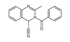 3-benzoyl-3,4-dihydro-2-methyl-4-quinazolinecarbonitrile Structure