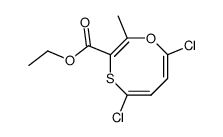 2-methyl-3-carbethoxy-5,8-dichloro-1,4-oxathiocine结构式
