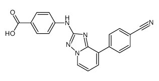 4-[[8-(4-cyanophenyl)-[1,2,4]triazolo[1,5-a]pyridin-2-yl]amino]benzoic acid结构式