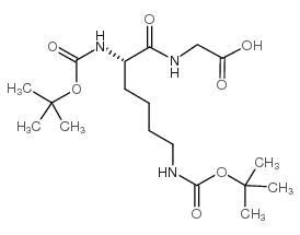 Boc-Lys(Boc)-Gly-OH Structure