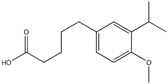 Benzenepentanoic acid, 4-Methoxy-3-(1-Methylethyl) Structure