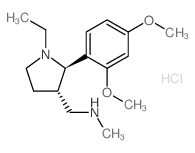 [(2R,3S)-2-(2,4-Dimethoxy-phenyl)-1-ethyl-pyrrolidin-3-ylmethyl]-methyl-amine hydrochloride结构式
