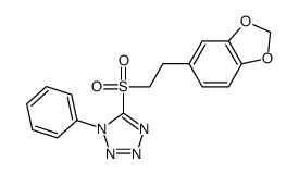 5-[2-(1,3-benzodioxol-5-yl)ethylsulfonyl]-1-phenyltetrazole Structure