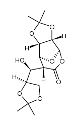 (1R,4R,5S,6S,7S)-4-exo-[(1'S,2'R)-1'-Hydroxy-2',3'-(isopropylidenedioxy)propyl]-6-exo,7-exo-(isopropylidenedioxy)-2,8-dioxabicyclo[3.2.1]octan-3-one结构式