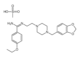 N'-[2-[4-(1,3-benzodioxol-5-ylmethyl)piperazin-1-yl]ethyl]-4-ethoxybenzenecarboximidamide,methanesulfonic acid Structure