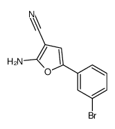 2-AMINO-5-(3-BROMOPHENYL)FURAN-3-CARBONITRILE structure