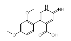 2-amino-5-(2,4-dimethoxyphenyl)pyridine-4-carboxylic acid结构式