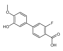 2-fluoro-4-(3-hydroxy-4-methoxyphenyl)benzoic acid结构式