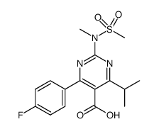 5-PYRIMIDINECARBOXYLIC ACID, 4-(4-FLUOROPHENYL)-6-(1-METHYLETHYL)-2-[METHYL(METHYLSULFONYL)AMINO]- structure