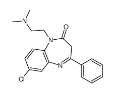 7-chloro-1-[2-(dimethylamino)ethyl]-4-phenyl-3H-1,5-benzodiazepin-2-one结构式