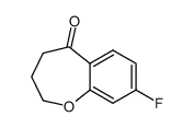 8-fluoro-3,4-dihydro-2H-benzo[b]oxepin-5-one结构式