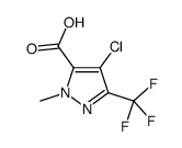 4-chloro-1-methyl-3-(trifluoromethyl)-1H-pyrazole-5-carboxylic acid(SALTDATA: FREE)结构式