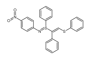 (E)-N-(4-nitrophenyl)-S-phenyl-S-[2-(phenylthio)-1-phenylvinyl]sulphimide Structure