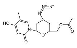 [(2S,4S,6R)-4-azido-6-(5-methyl-2,4-dioxopyrimidin-1-yl)oxan-2-yl]methyl acetate Structure
