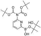 6-(Di-Boc-Amino)pyridine-2-boronic acid pinacol ester结构式